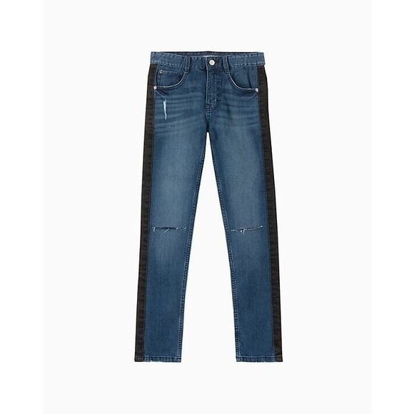 Calvin Klein Other - Calvin Klein Boys Skinny Fit Side Stripe Distressed Jeans dark Size 20